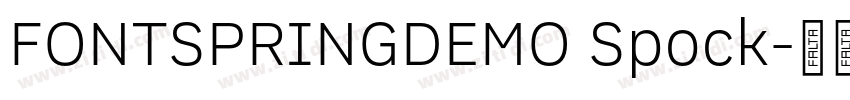 FONTSPRINGDEMO Spock字体转换